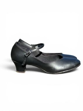 Capezio Black Mary Jane Heeled Dance Shoes NO TAPS SIZE 9